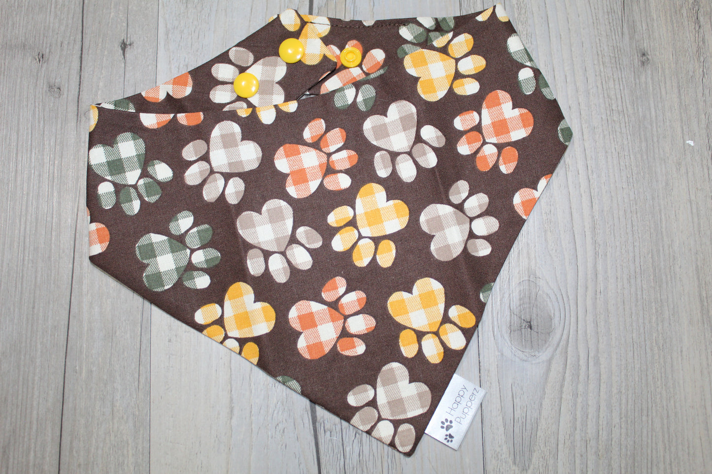Fall paw print bandana