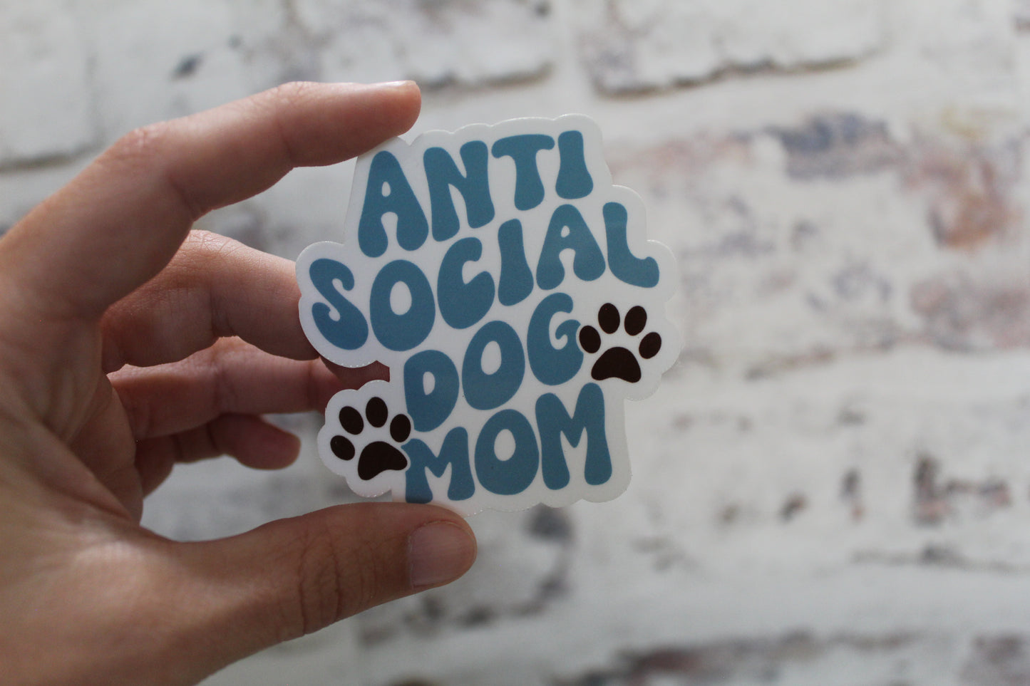 Anti social dog mom sticker