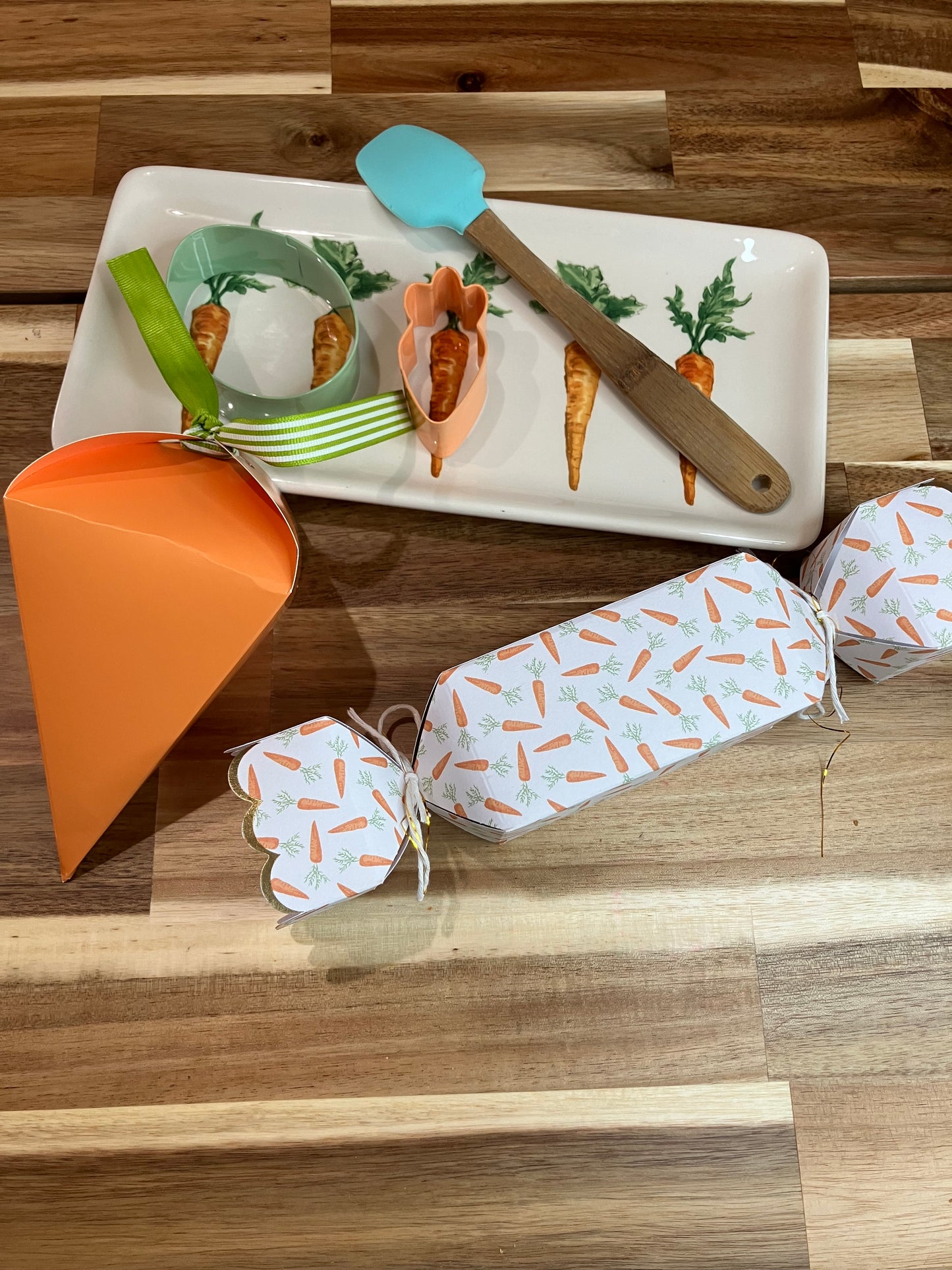 Carrot box with peanut butter treats