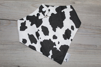 Black cow print bandana