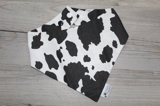 Black cow print bandana
