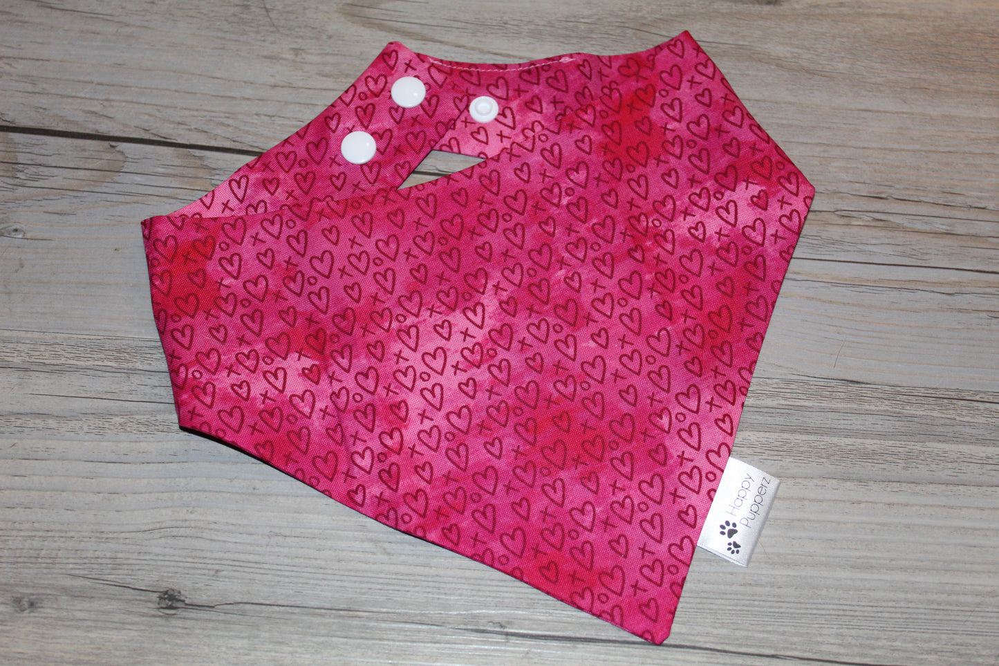 Pink hearts Valentines Day bandana