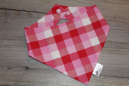 Plaid Valentines Day bandana