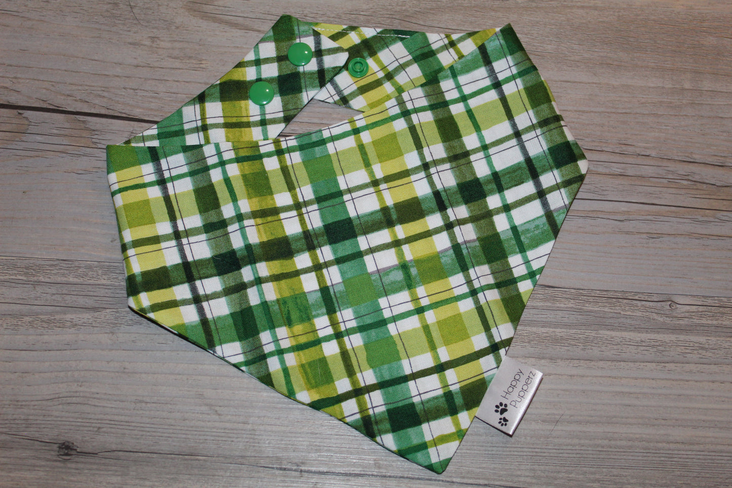 Plaid St. Patricks Day bandana