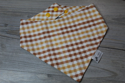 Fall orange plaid bandana