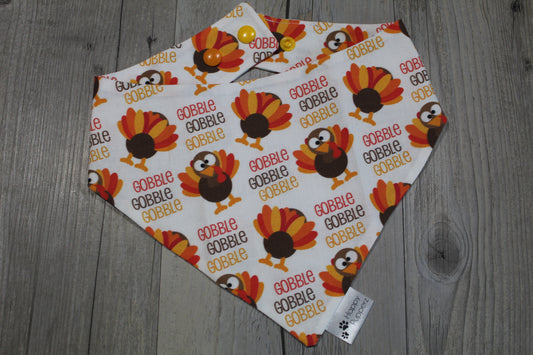 Gobble gobble gobble Thanksgiving bandana