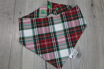 Red and green plaid bandana