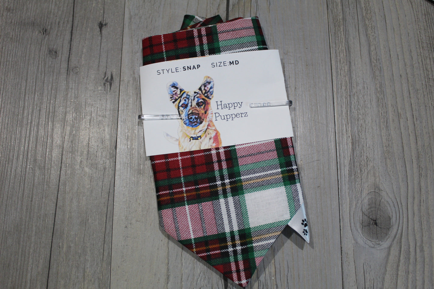 Red and green plaid bandana