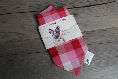 Plaid Valentines Day bandana