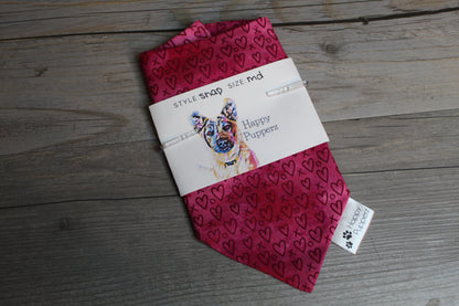 Pink hearts Valentines Day bandana