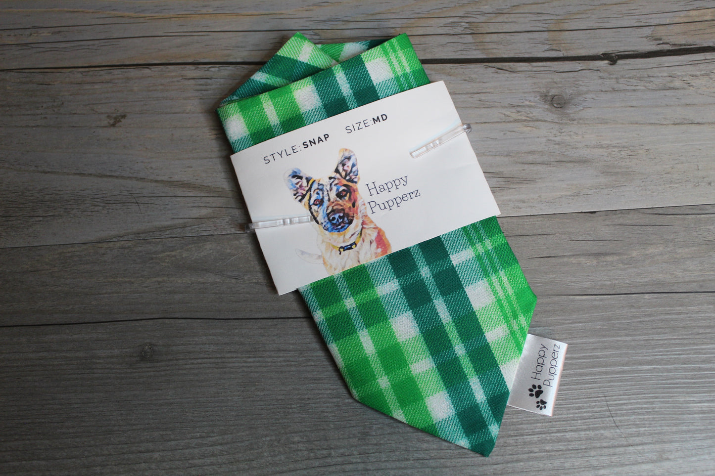 Green plaid St. Patricks Day bandana