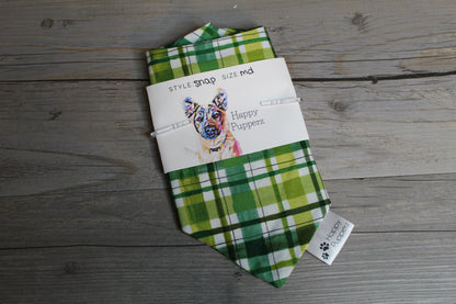 Plaid St. Patricks Day bandana