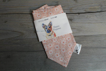 Peach floral bandana