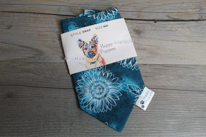 Blue sunflower bandana