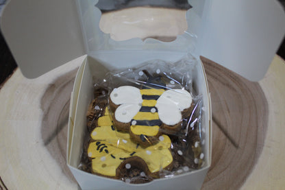 Decorated bee treats