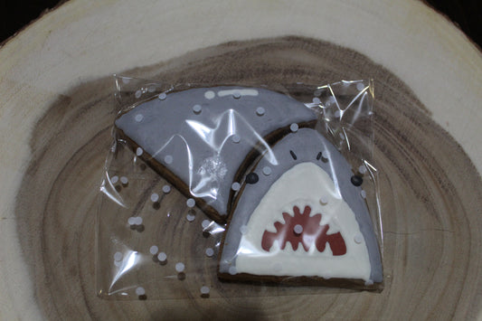 Decorated shark treats