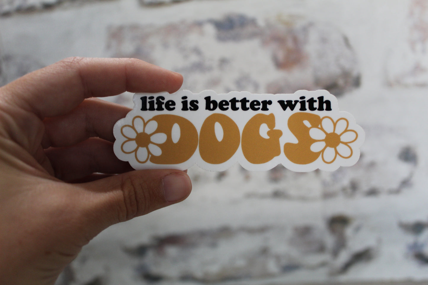 Life is better with dogs sticker