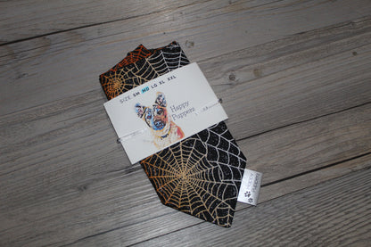 Orange spider webs bandana