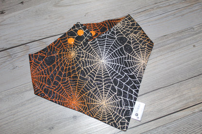 Orange spider webs bandana