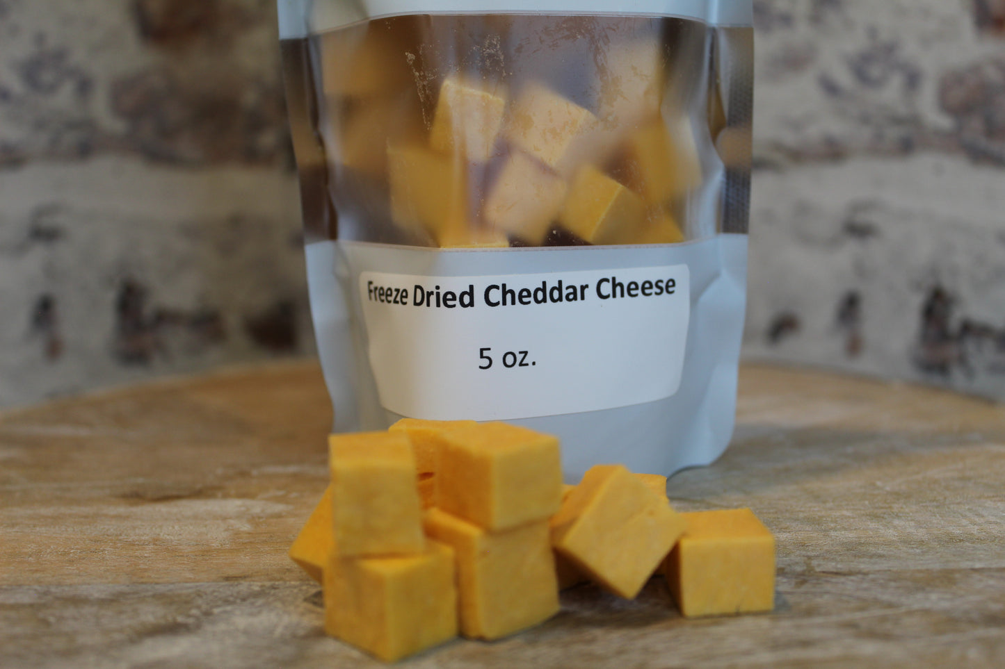 Freeze dried cheddar cheese