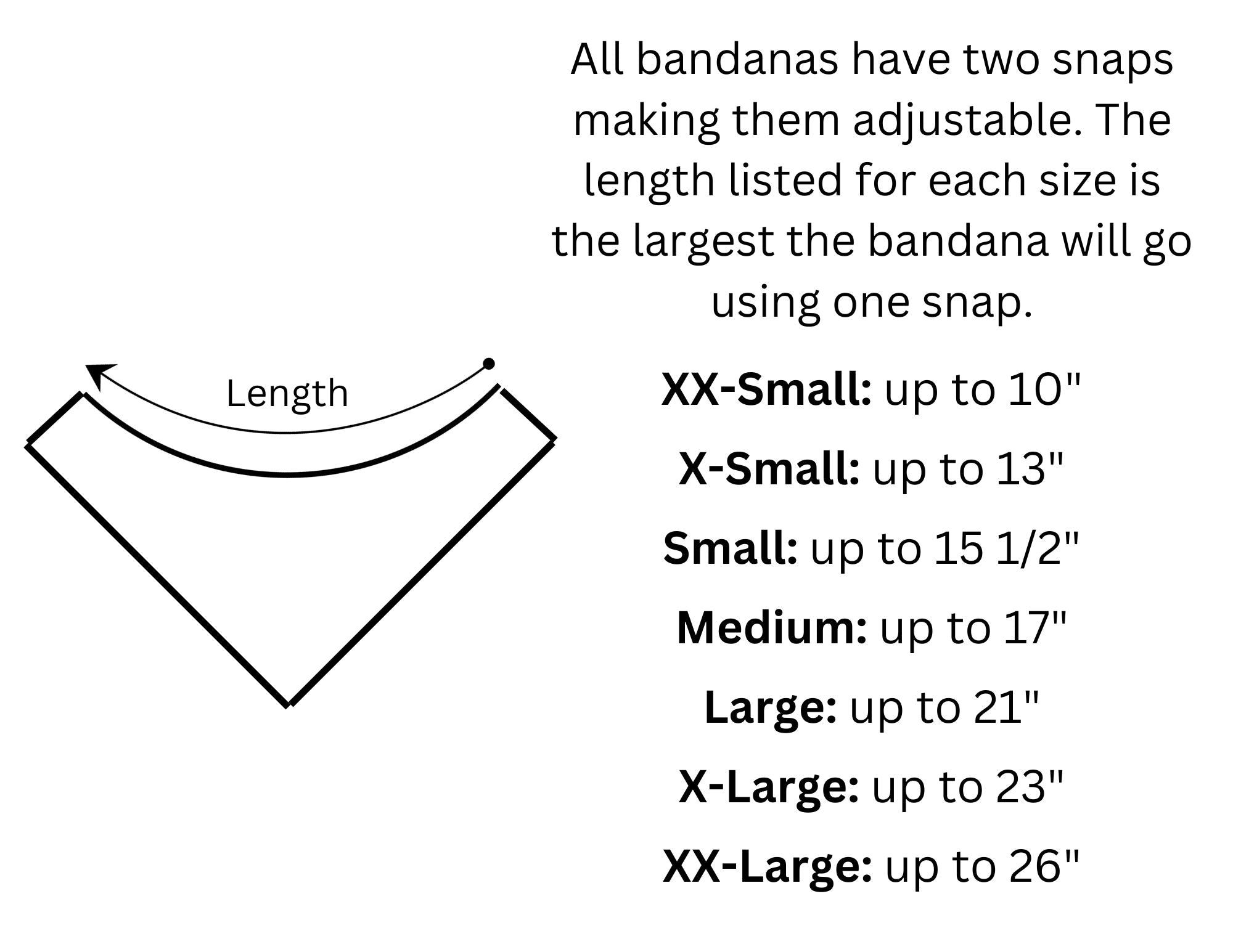 Bandana sizing chart Happy Pupperz