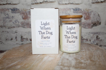 Light When the Dog Farts Candle