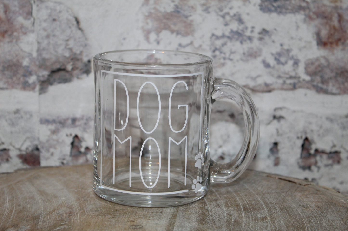 Glass Dog Mom Coffee Mug