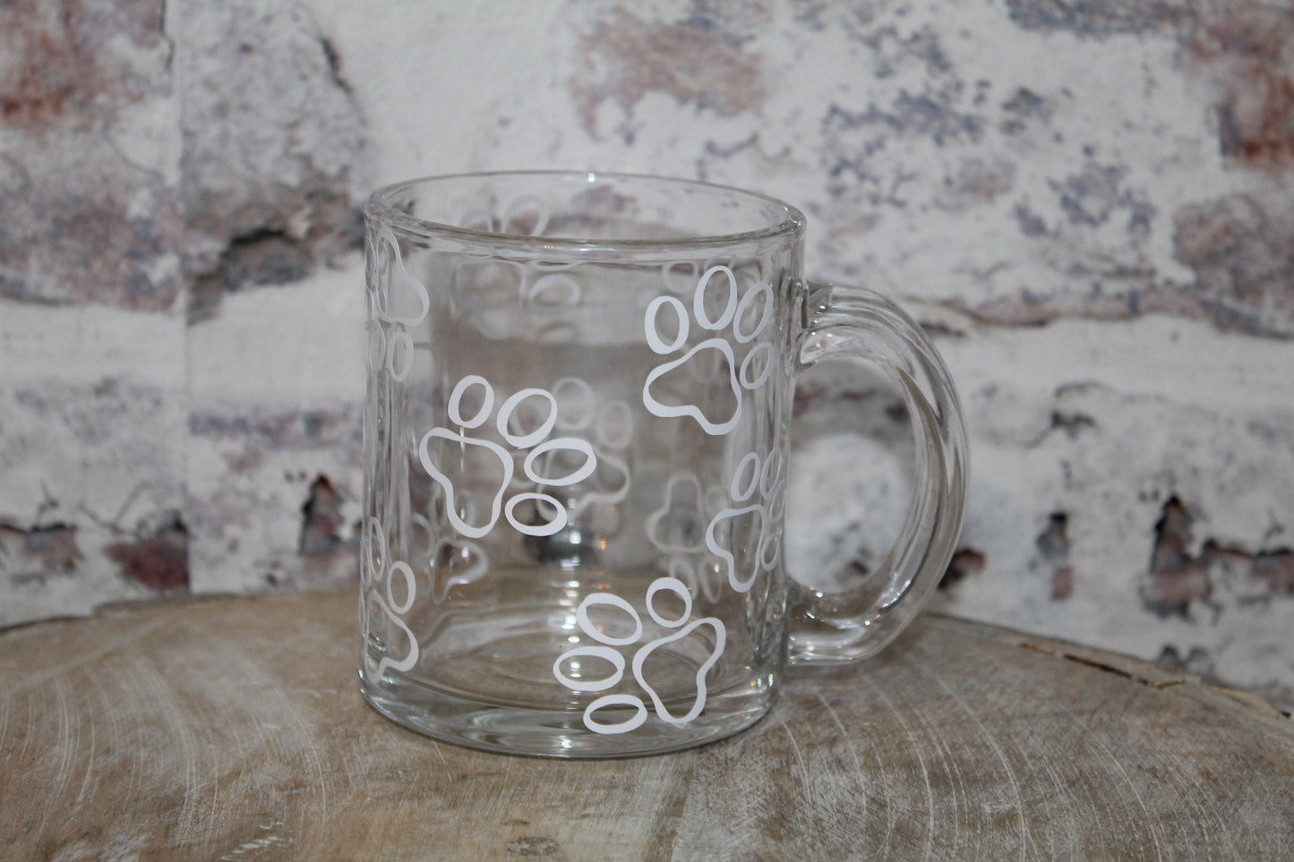 Dog Paws Glass Mug