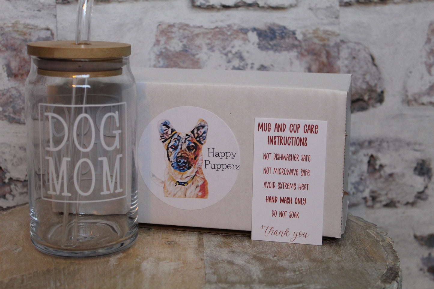 Dog Mom Beer Can Glass