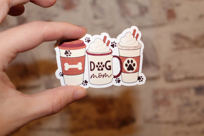 Dog Mom Coffee Sticker