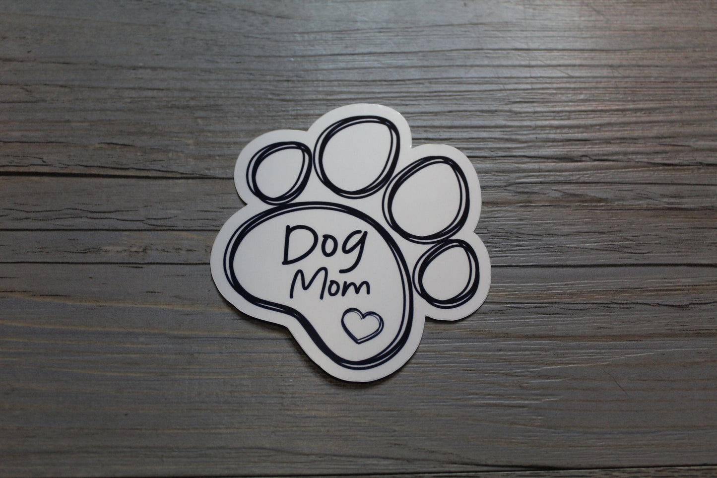 Dog Mom Paw Print Sticker