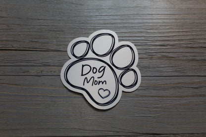 Dog Mom Paw Print Sticker