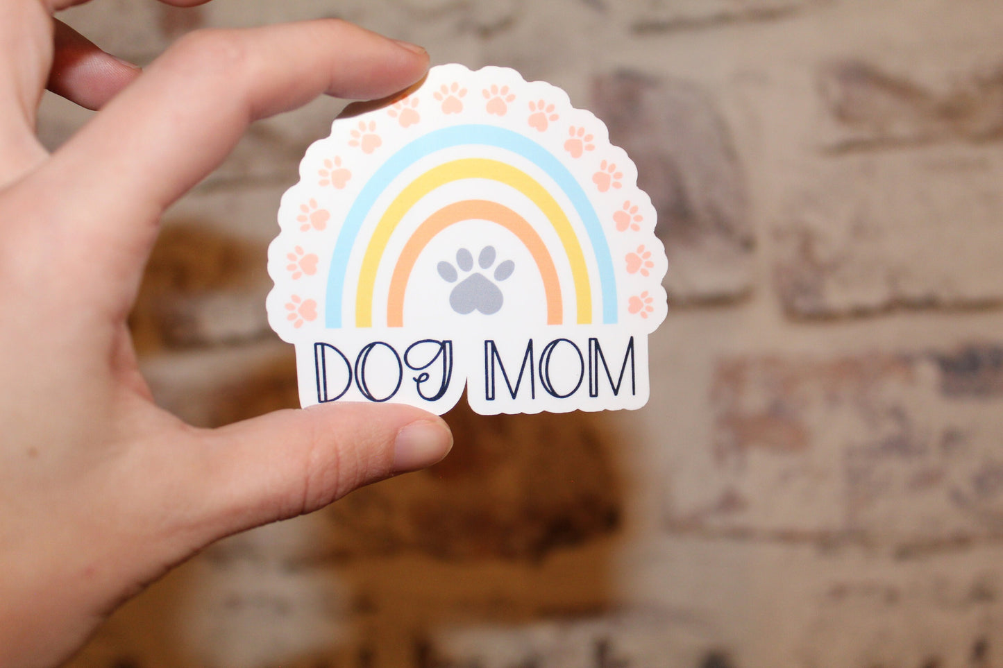 Dog Mom Rainbow Sticker