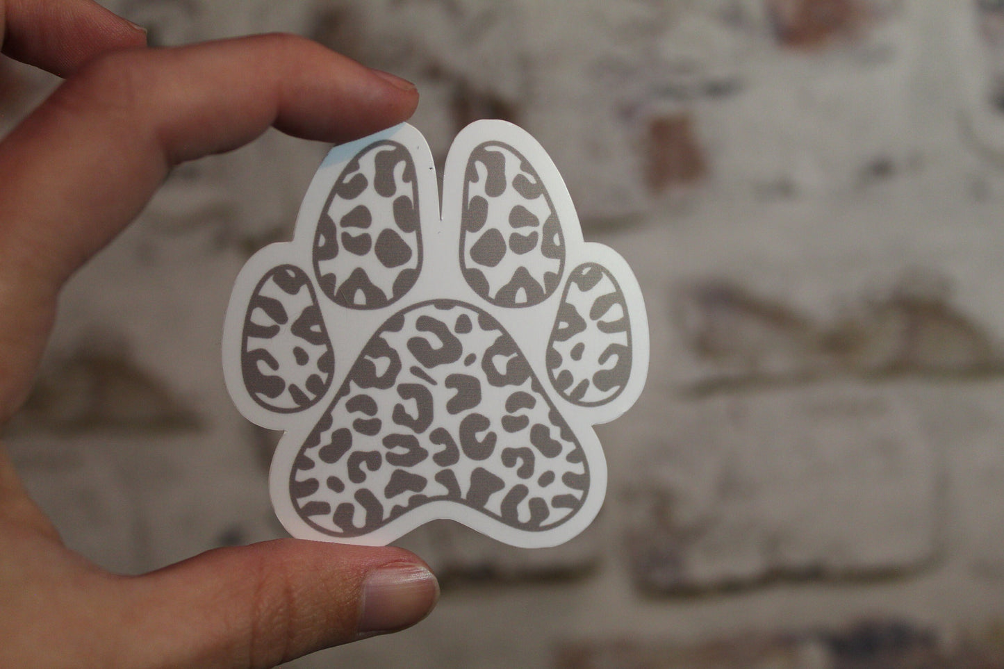 Leopard Dog Paw Sticker