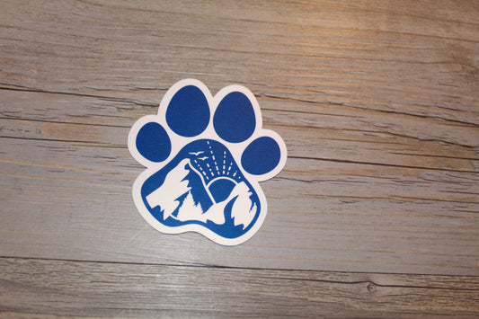 Mountain Dog Paw Sticker
