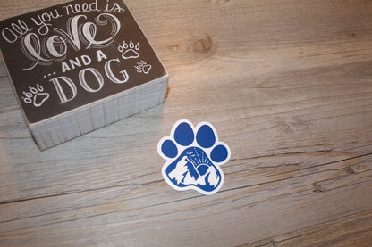 Mountain Dog Paw Sticker