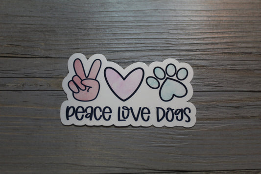Peace Love Dogs Sticker