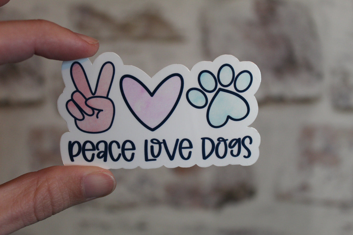 Peace Love Dogs Sticker