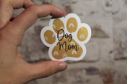 Boho Dog Mom Paw Sticker