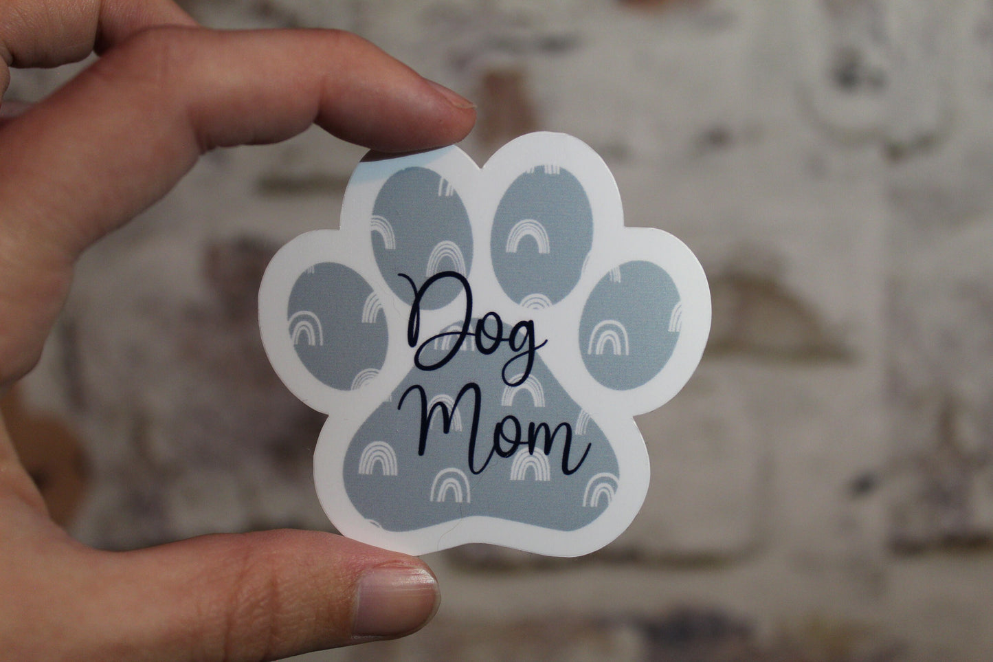 Boho Dog Mom Paw Sticker