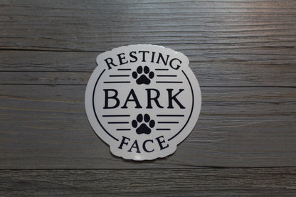 Resting Bark Face Sticker