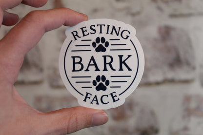 Resting Bark Face Sticker