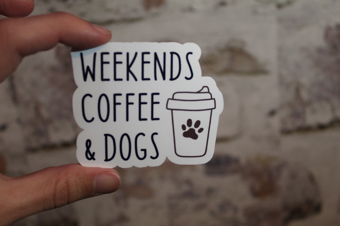 Weekend Coffee & Dogs Sticker