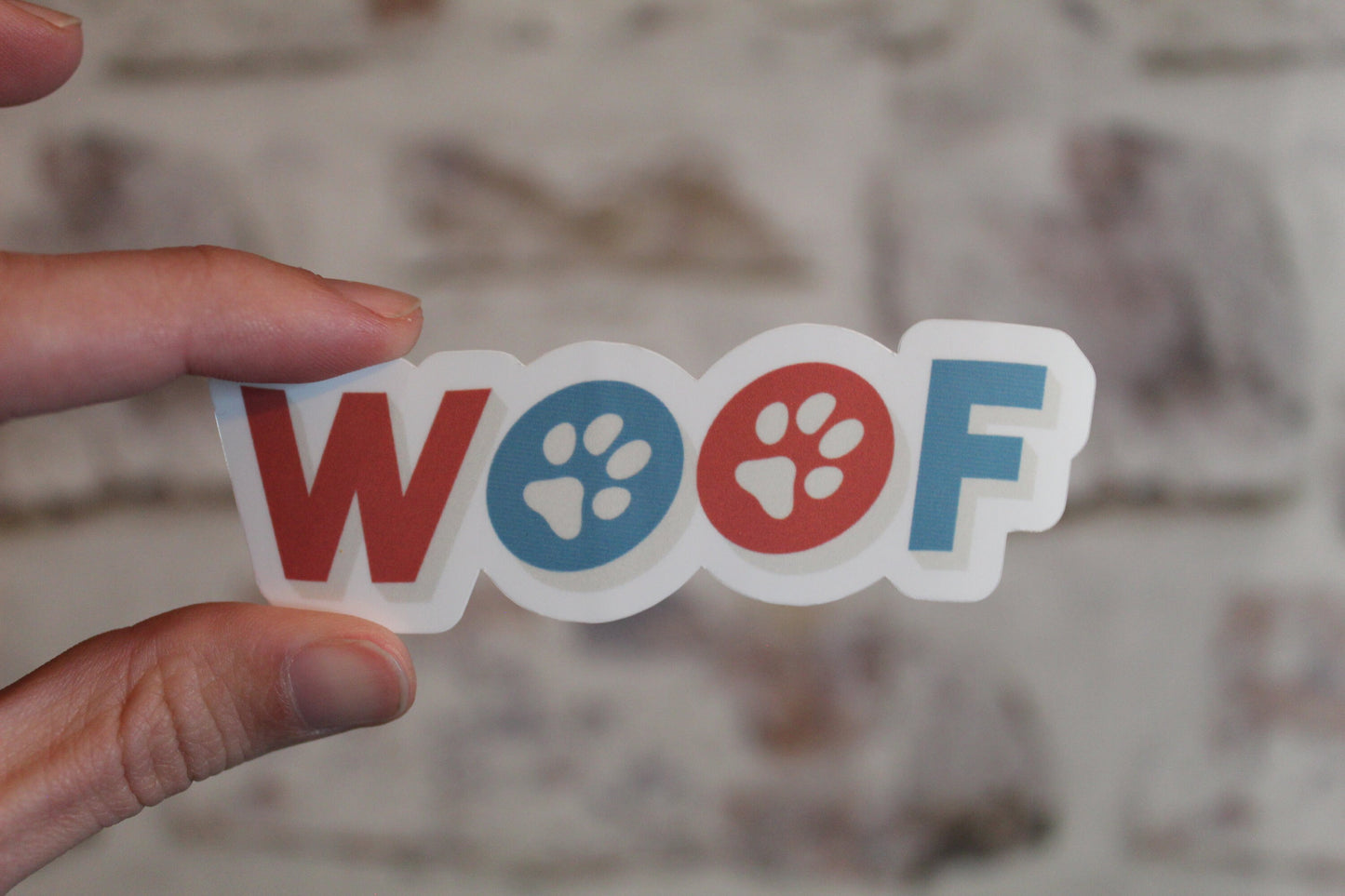 Woof Sticker