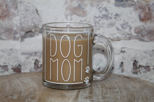 Glass Dog Mom Coffee Mug