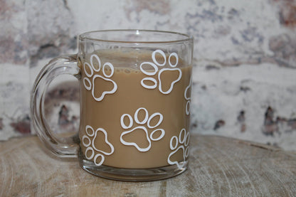 Dog Paws Glass Mug