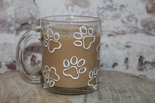 Dog Paws Glass Mug