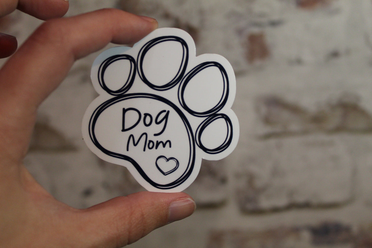 Dog Mom Paw Print Sticker