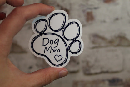 Dog Mom Paw Print Sticker