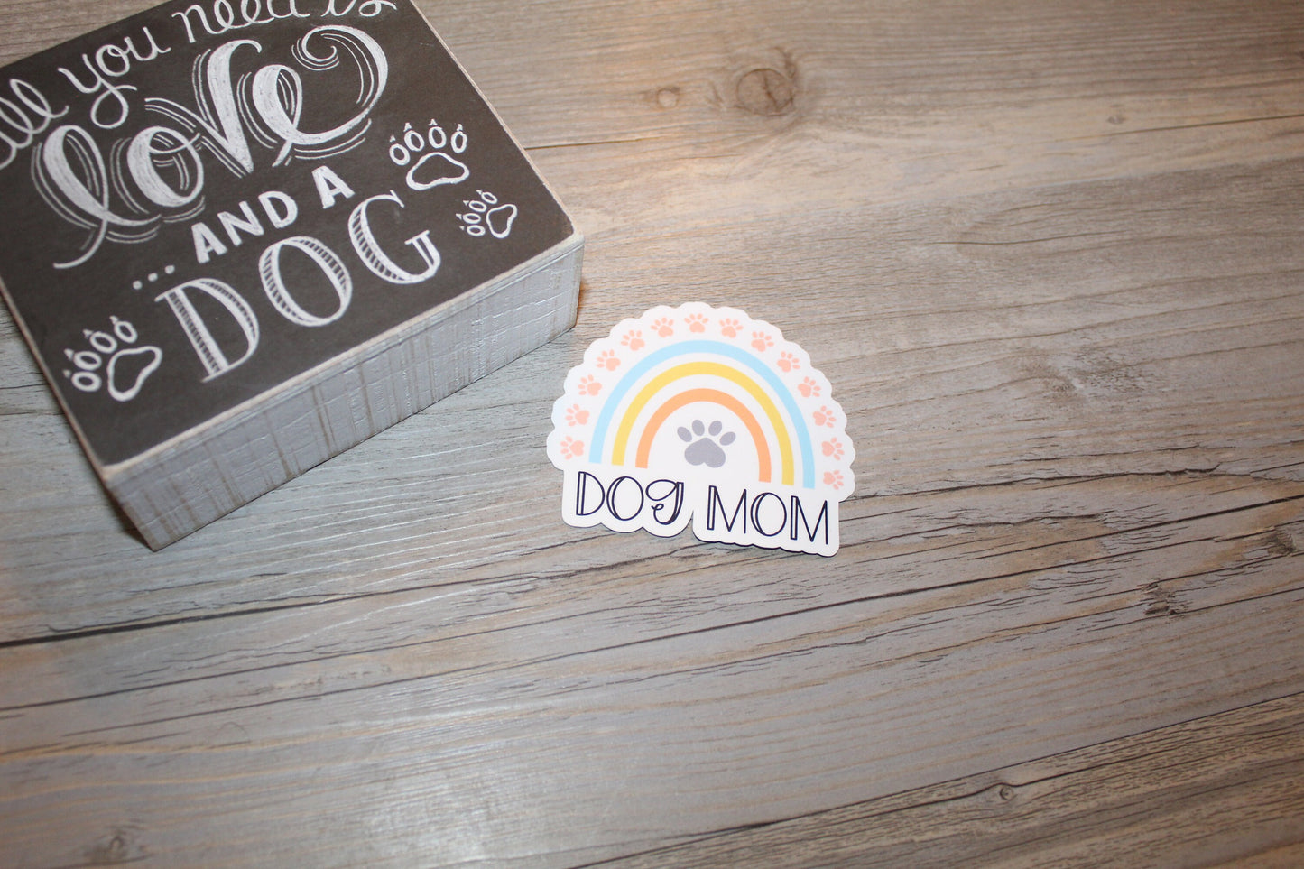 Dog Mom Rainbow Sticker